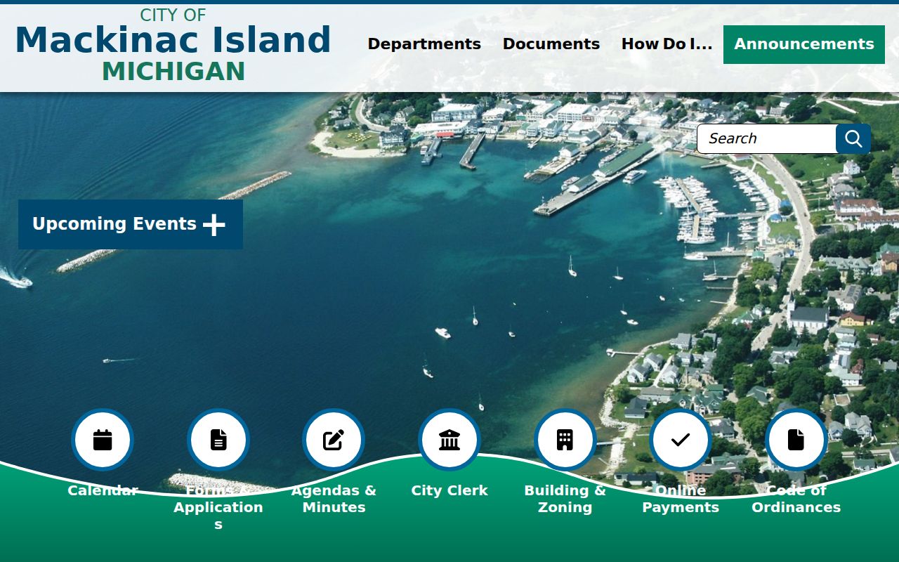 City of Mackinac Island official website as a city-government records source